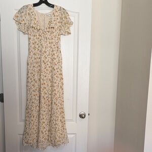 Reformation Yellow Floral Maxi Dress